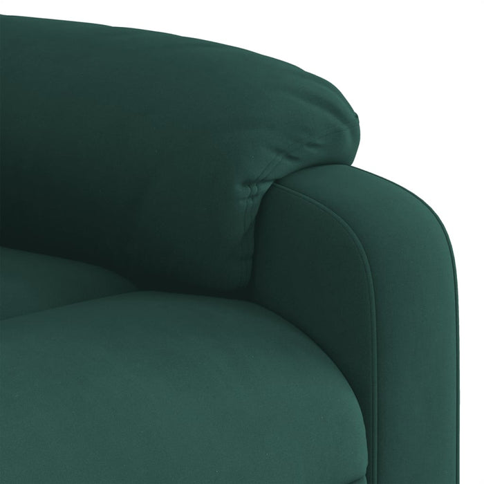 Poltrona Reclinabile Verde Scuro in Velluto 373502