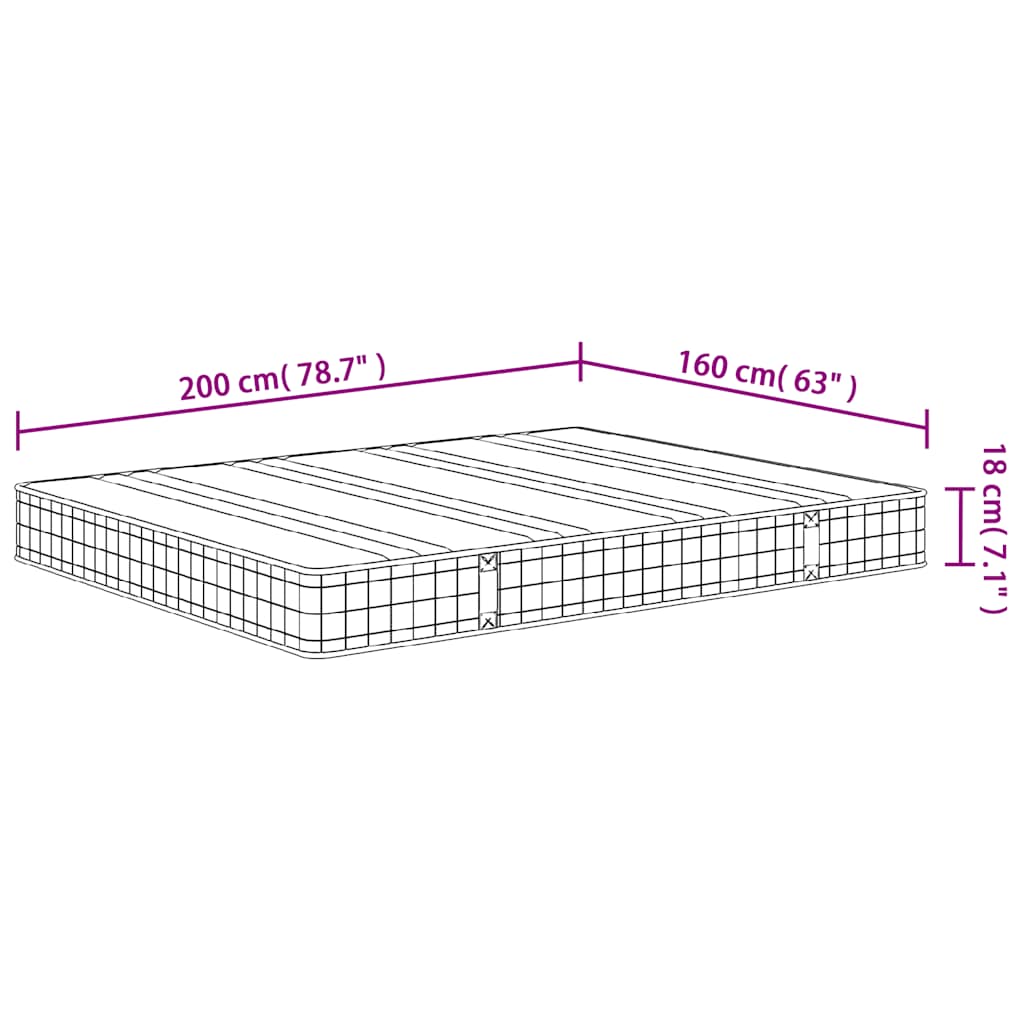 Materasso a Molle Bonnel Medio 160x200 cm 3206380