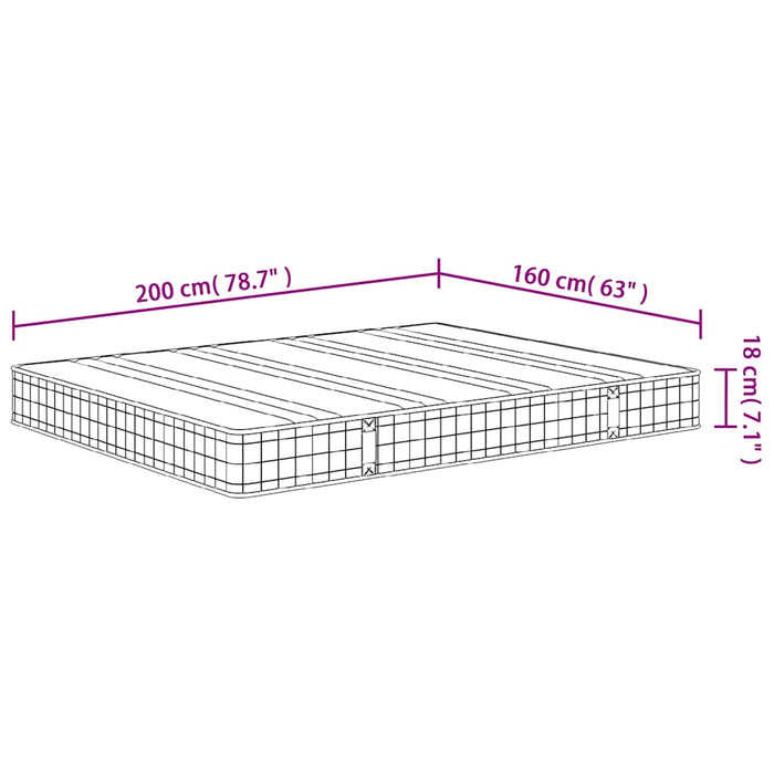 Materasso a Molle Bonnel Medio 160x200 cm 3206380