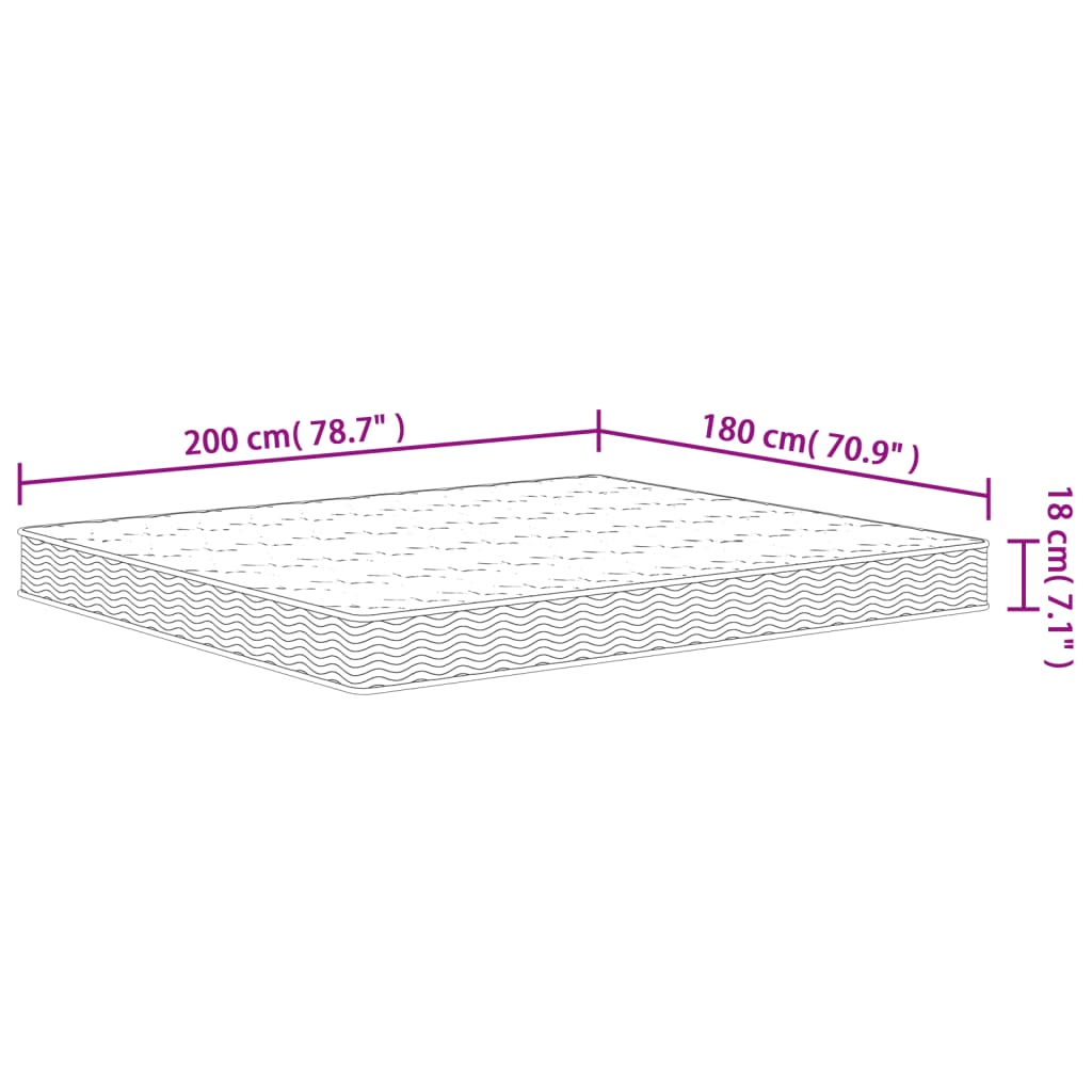 Materasso a Molle Bonnel Medio 180x200 cm 3206407