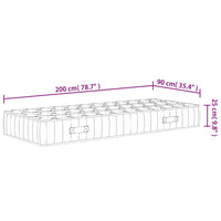 Materasso a Molle Insacchettate Medio Rigido 90x200 cm 372827