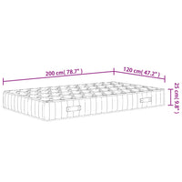 Materasso a Molle Insacchettate Medio Rigido 120x200 cm 372829