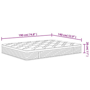 Materasso a Molle Insacchettate Medio Plus 140x190 cm 372865