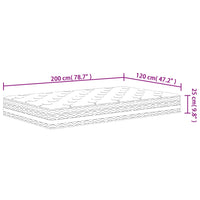 Materasso a Molle Insacchettate Medio 120x200 cm 372917