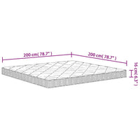 Materasso in Schiuma Mediamente Morbido 200x200 cm 373039