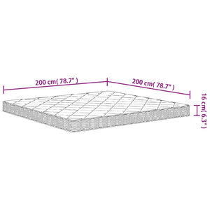 Materasso in Schiuma Mediamente Morbido 200x200 cm 373039