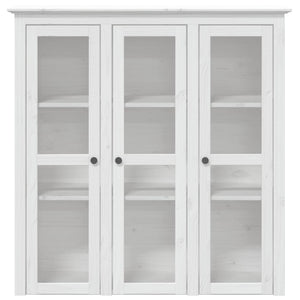 Credenza BODO 115,5x43x200,5 cm Legno Massello di Pino Bianco 3206451