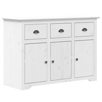 Credenza BODO 115,5x43x200,5 cm Legno Massello di Pino Bianco 3206451