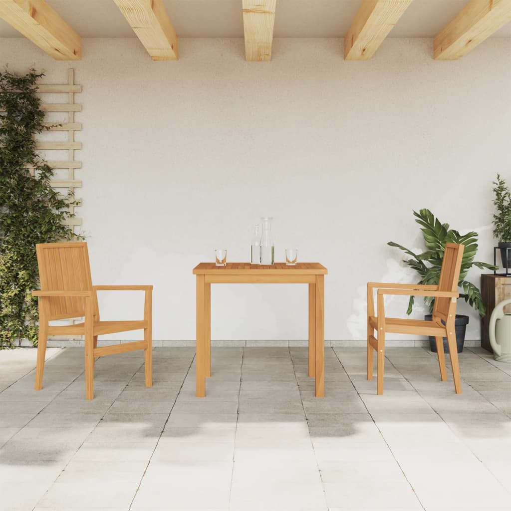 Set da Pranzo per Giardino 3 pz in Legno Massello di Teak 3157909