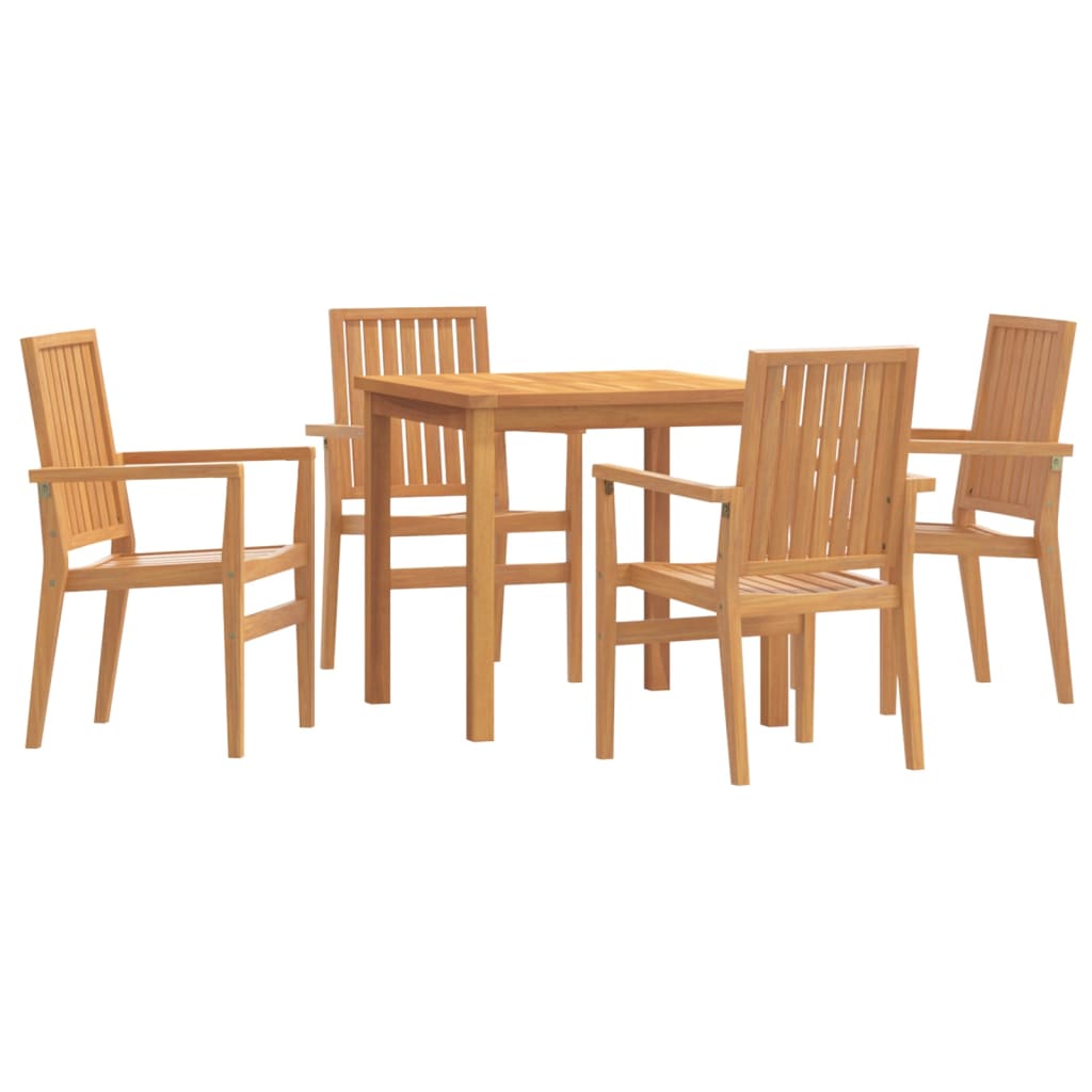 Set da Pranzo per Giardino 5 pz in Legno Massello di Teakcod mxl 94048