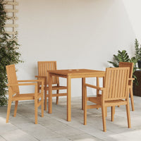 Set da Pranzo per Giardino 5 pz in Legno Massello di Teakcod mxl 94048