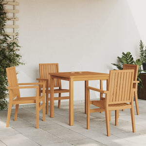 Set da Pranzo per Giardino 5 pz in Legno Massello di Teakcod mxl 94048