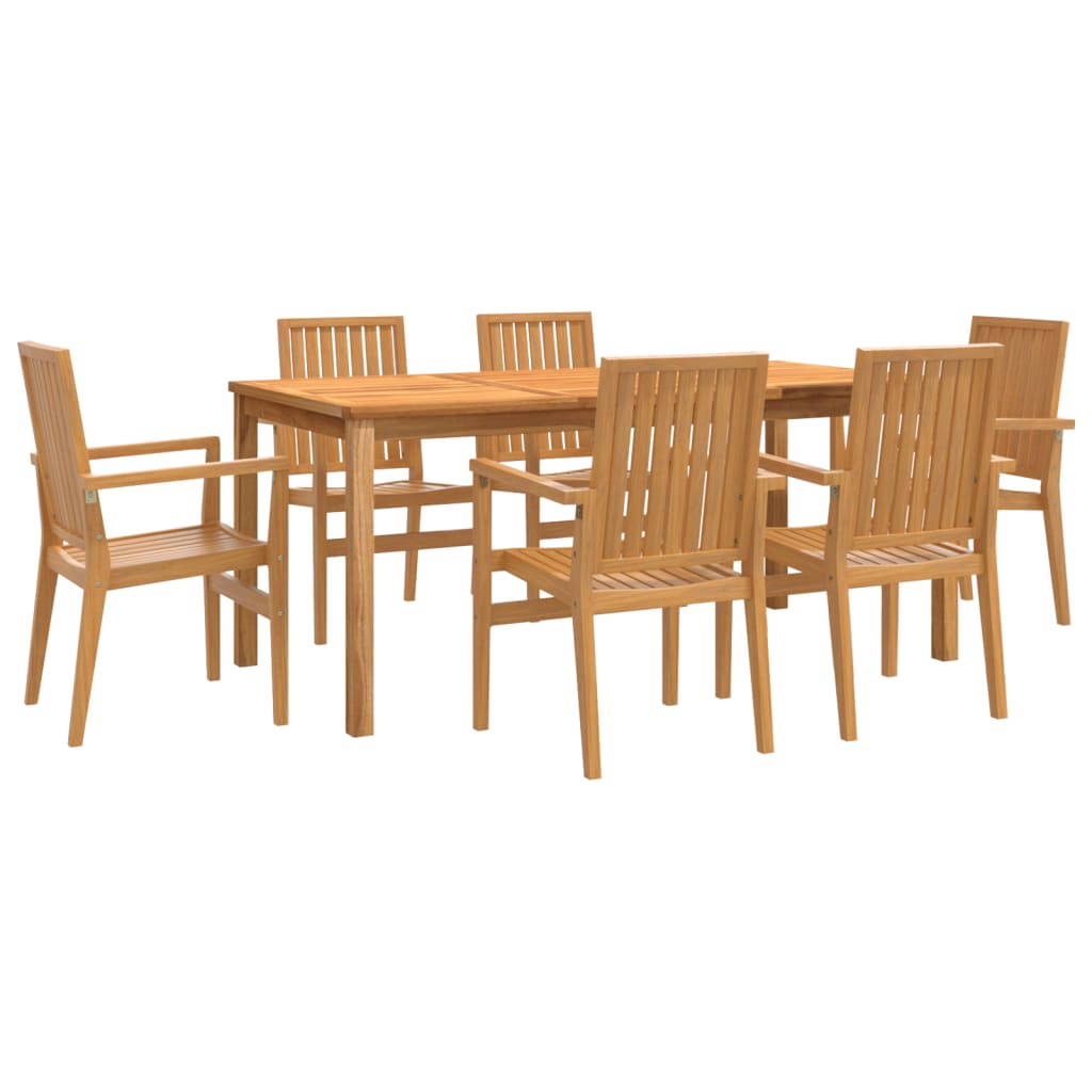 Set da Pranzo da Giardino 7 pz in Legno Massello di Teak 3157920