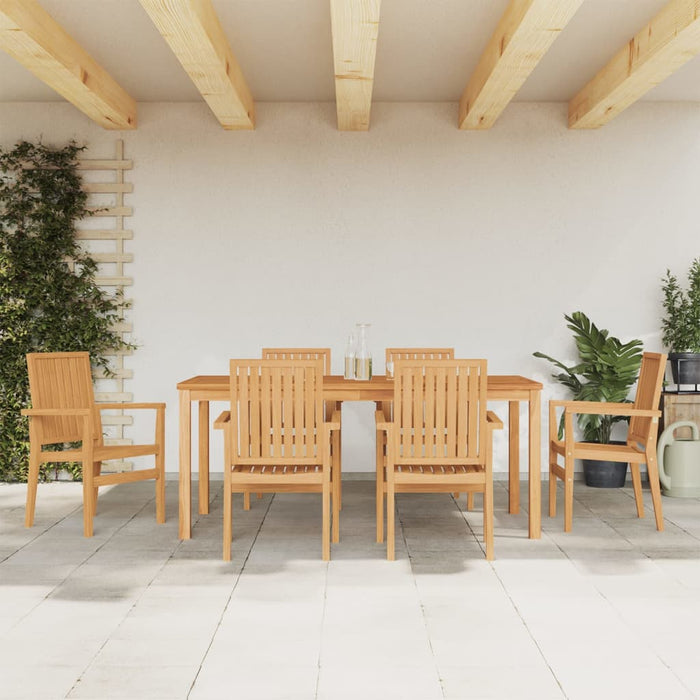 Set da Pranzo da Giardino 7 pz in Legno Massello di Teak 3157920