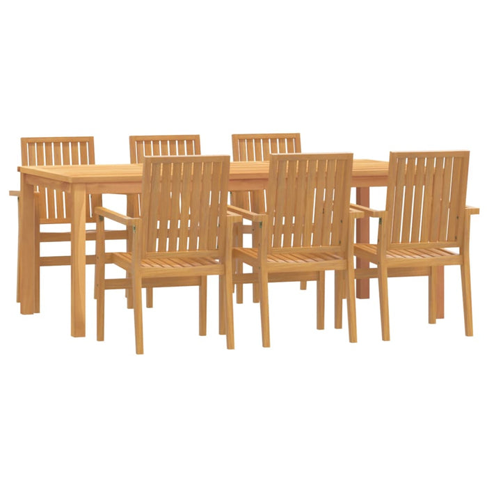 Set da Pranzo da Giardino 7 pz in Legno Massello di Teak 3157921