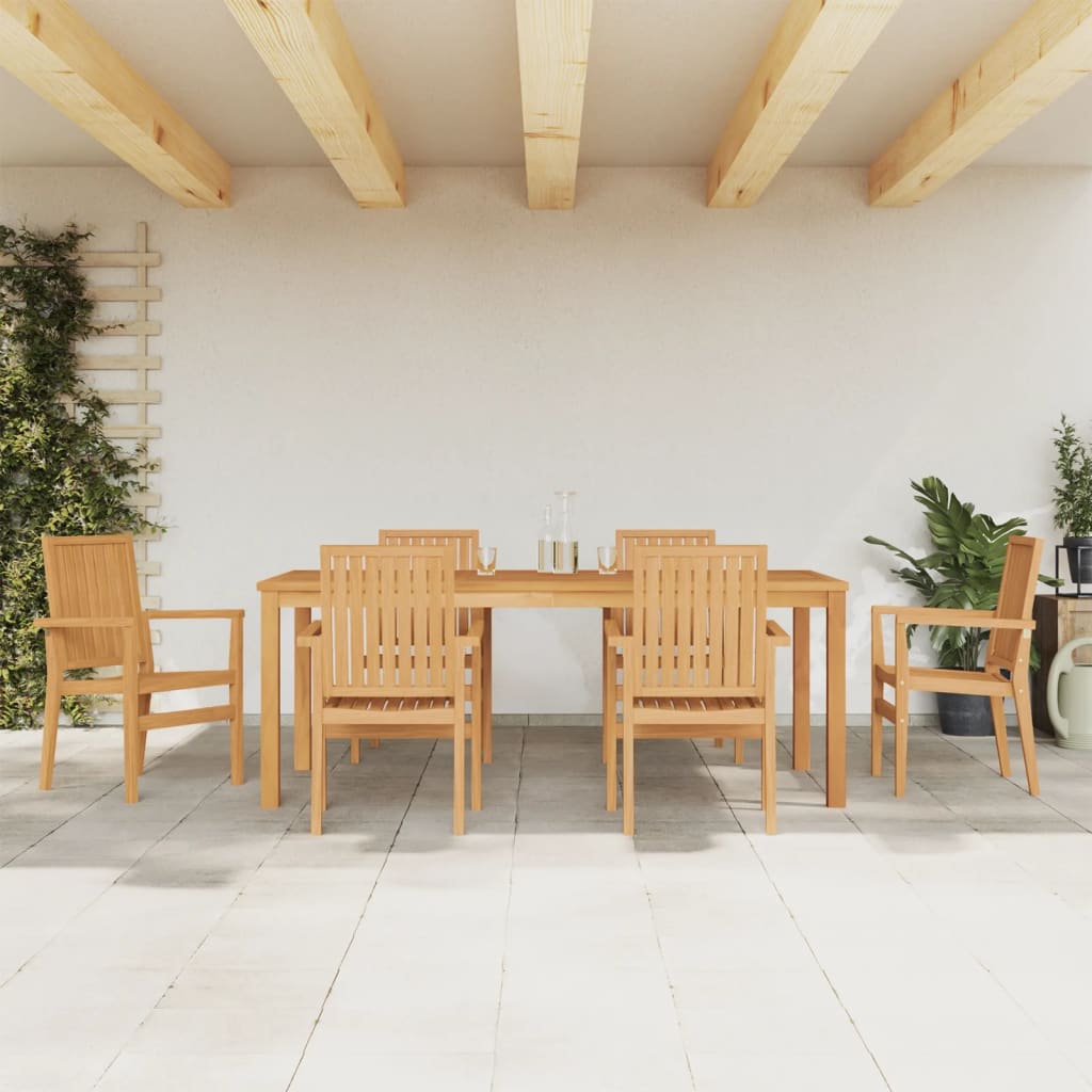 Set da Pranzo da Giardino 7 pz in Legno Massello di Teak 3157921