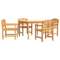 Set da Pranzo per Giardino 5 pz in Legno Massello di Teakcod mxl 69716