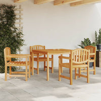 Set da Pranzo per Giardino 5 pz in Legno Massello di Teakcod mxl 69716