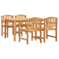 Set da Pranzo per Giardino 5 pz in Legno Massello di Teak 3157929