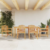 Set da Pranzo da Giardino 7 pz in Legno Massello di Teak 3157935