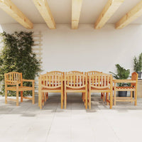 Set da Pranzo per Giardino 9 pz in Legno Massello di Teak 3157936