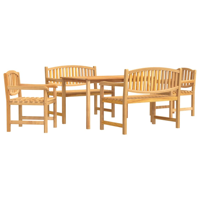 Set da Pranzo per Giardino 5 pz in Legno Massello di Teak 3157939