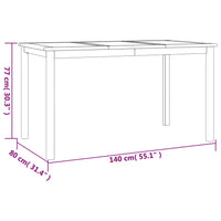 Set da Pranzo per Giardino 5 pz in Legno Massello di Teak 3157939