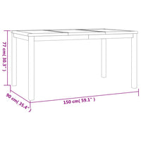 Set da Pranzo per Giardino 4 pz in Legno Massello di Teak 3157941