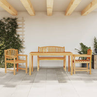 Set da Pranzo per Giardino 4 pz in Legno Massello di Teak 3157941