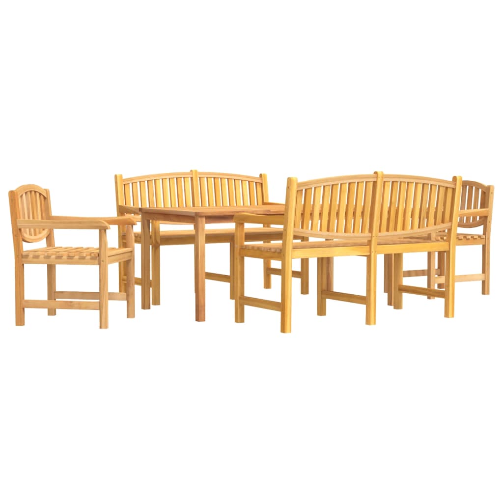 Set da Pranzo per Giardino 5 pz in Legno Massello di Teak 3157945