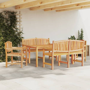 Set da Pranzo per Giardino 5 pz in Legno Massello di Teak 3157945