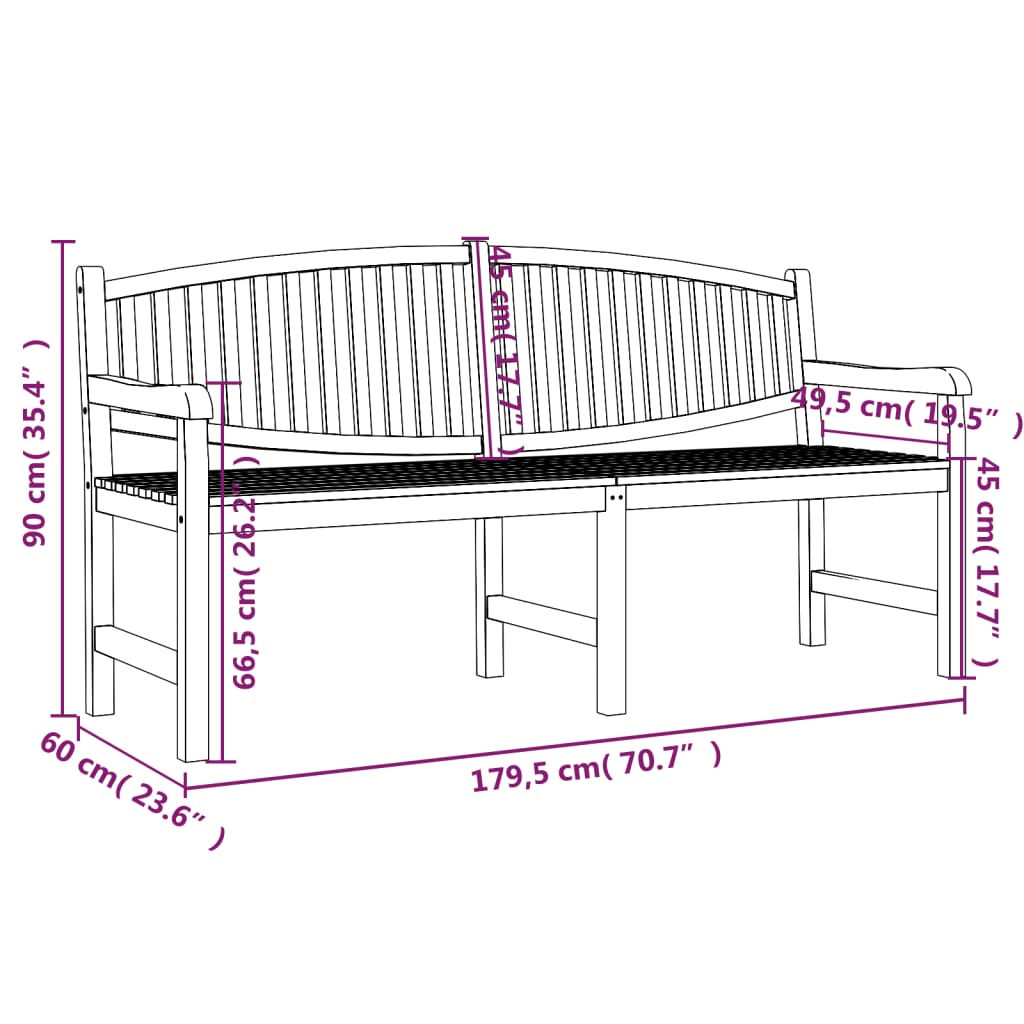 Set da Pranzo per Giardino 3 pz in Legno Massello di Teak 3157946