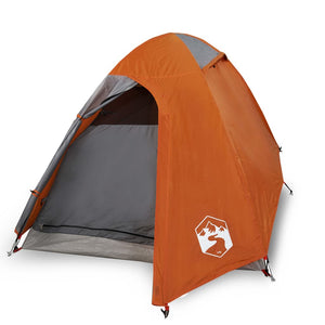 Tenda Campeggio 2Persone Grigia e Arancione 254x135x112 Taffetà 94329