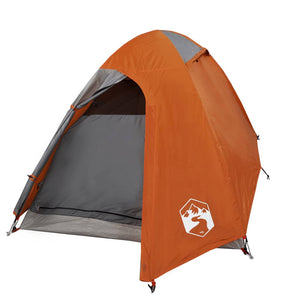 Tenda Campeggio 2Persone Grigia e Arancione 254x135x112 Taffetà 94329