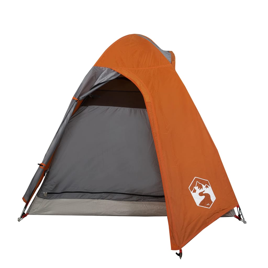 Tenda Campeggio 2Persone Grigia e Arancione 254x135x112 Taffetà 94329