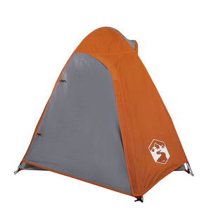 Tenda Campeggio 2Persone Grigia e Arancione 254x135x112 Taffetà 94329