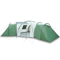 Tenda da Campeggio 12 Persone Verde 840x720x200 cm Taffetà 185T 94346