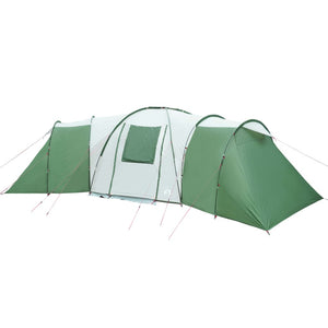 Tenda da Campeggio 12 Persone Verde 840x720x200 cm Taffetà 185T 94346