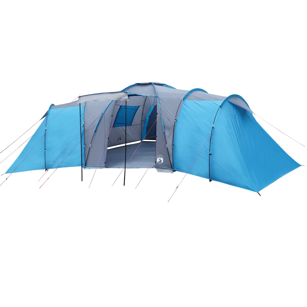 Tenda da Campeggio a Cupola per 12 Persone Blu Impermeabile 94347