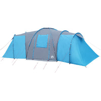 Tenda da Campeggio a Cupola per 12 Persone Blu Impermeabile 94347