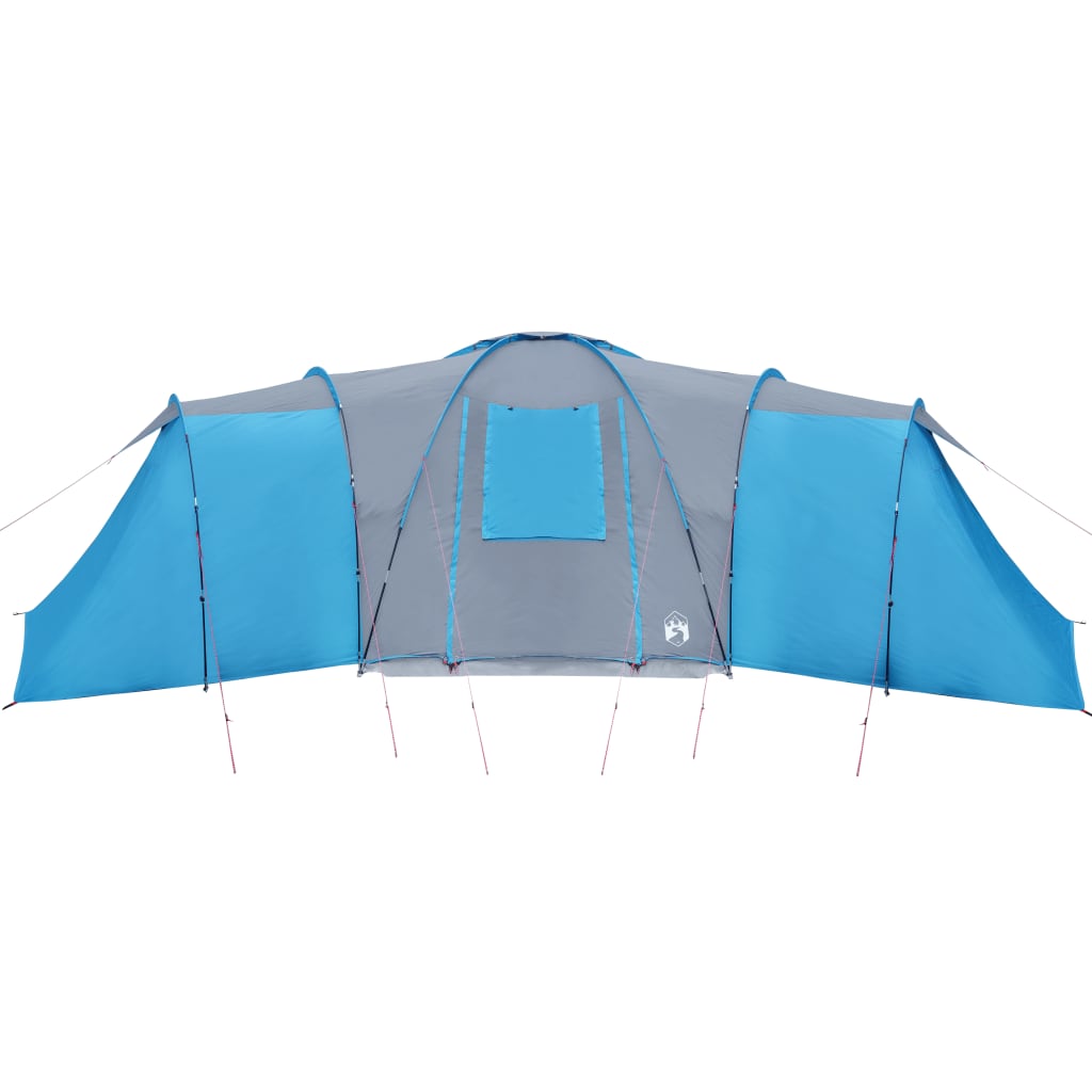 Tenda da Campeggio 12 Persone Blu 840x720x200 cm Taffetà 185T 94347