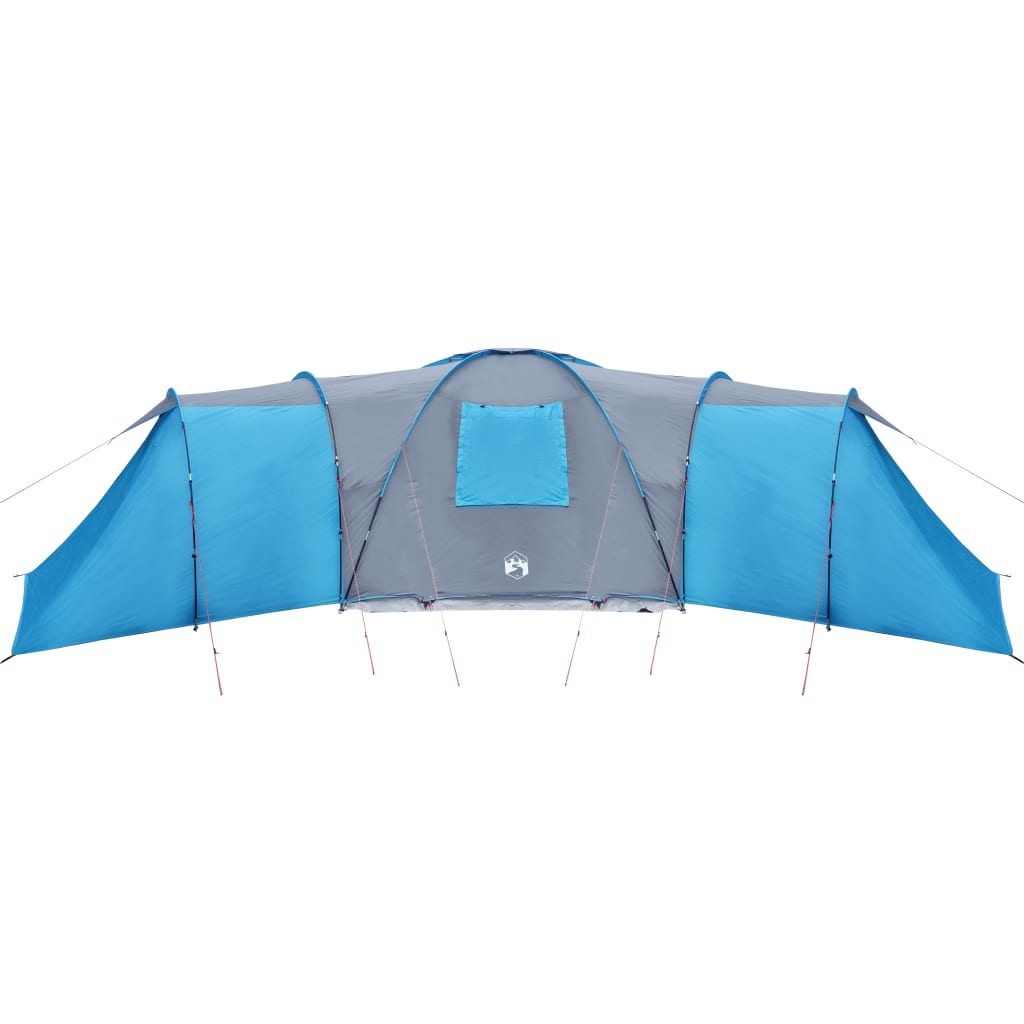 Tenda da Campeggio 12 Persone Blu 840x720x200 cm Taffetà 185T 94347