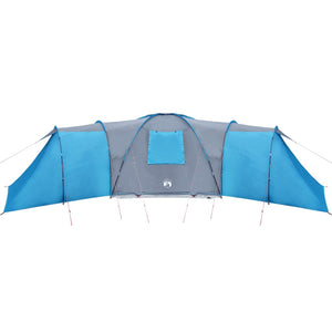 Tenda da Campeggio 12 Persone Blu 840x720x200 cm Taffetà 185T 94347