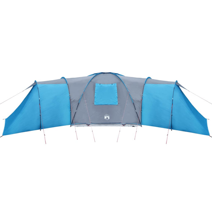 Tenda da Campeggio 12 Persone Blu 840x720x200 cm Taffetà 185T 94347