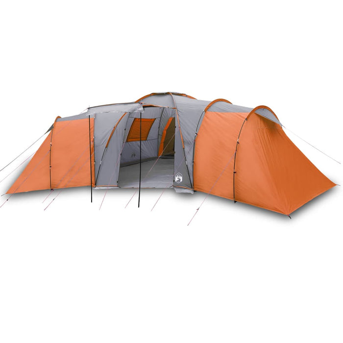 Tenda Campeggio 12 Persone Grigia Arancione 840x720x200 Taffetà 94348