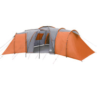 Tenda Campeggio 12 Persone Grigia Arancione 840x720x200 Taffetà 94348