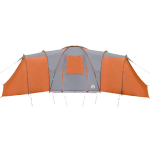 Tenda Campeggio 12 Persone Grigia Arancione 840x720x200 Taffetà 94348