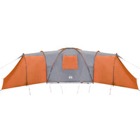 Tenda Campeggio 12 Persone Grigia Arancione 840x720x200 Taffetà 94348