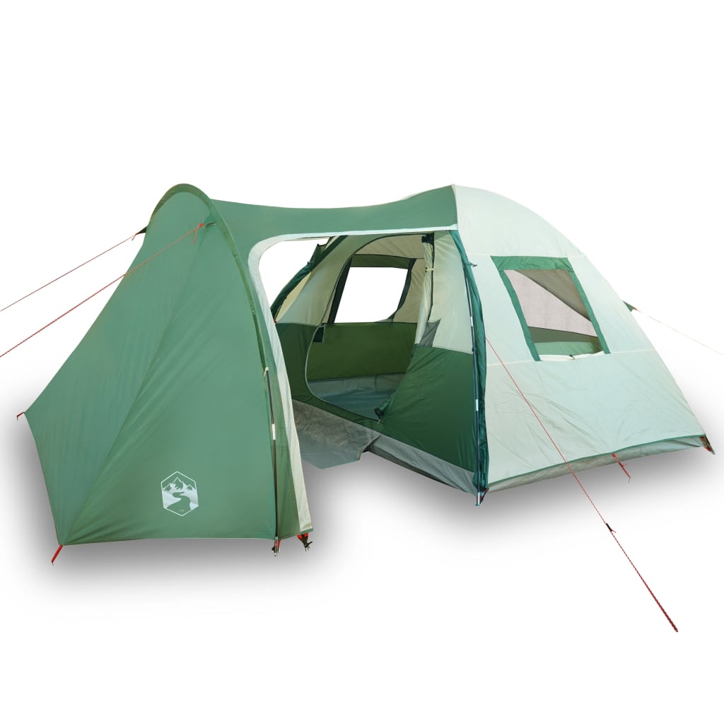 Tenda da Campeggio 6 Persone Verde 466x342x200 cm Taffetà 185T 94353