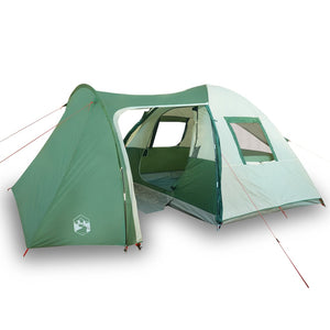 Tenda da Campeggio 6 Persone Verde 466x342x200 cm Taffetà 185T 94353